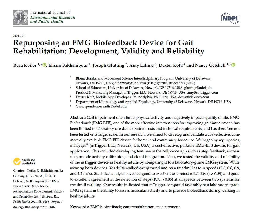 EMG Biofeedback - A Review of the Evidence